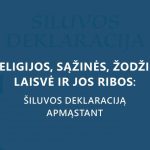 Knyga: Religijos, sąžinės, žodžio laisvė ir jos ribos: Šiluvos deklaraciją apmąstant