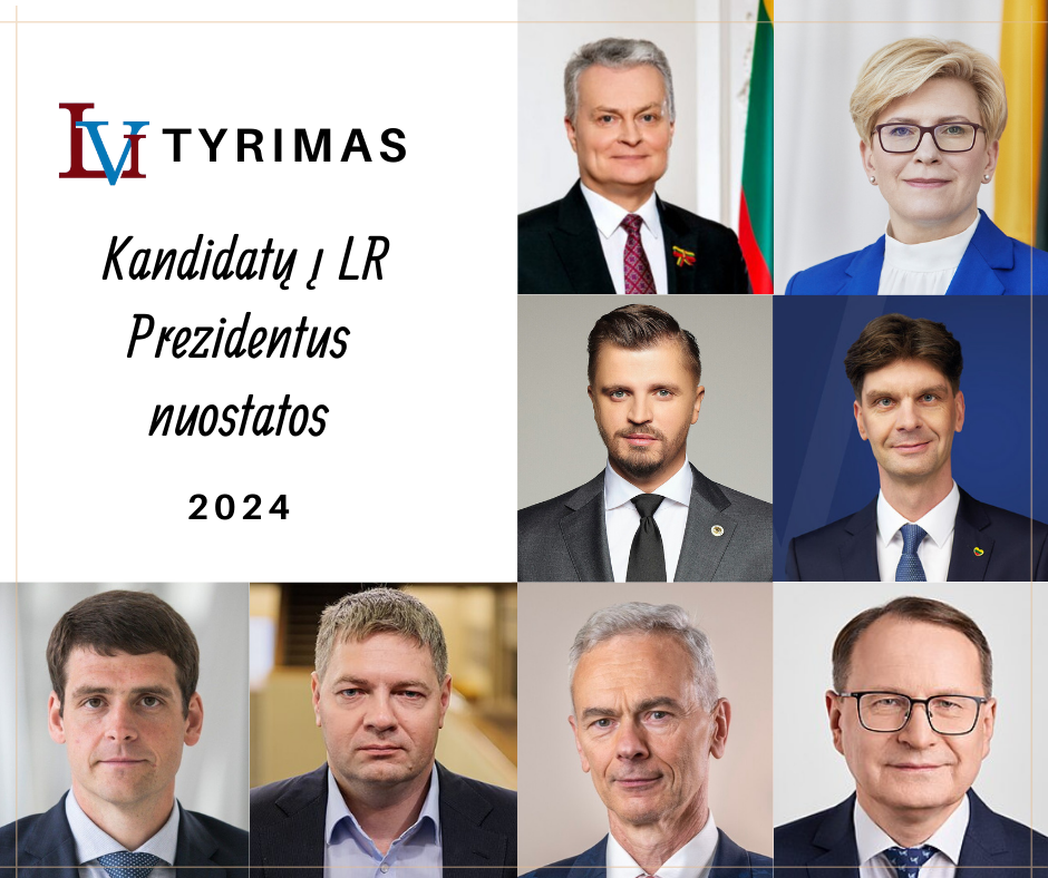 LVI tyrimas: kandidatų į LR Prezidentus nuostatos