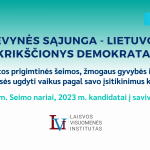 LVI tyrimas: TS-LKD partijos 2020-2024 m. Seimo narių ir 2023 m. kandidatų į merus nuostatos